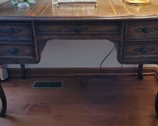 detail of Queen Anne desk