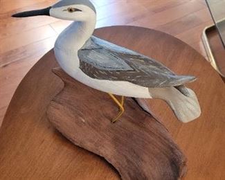 D. P. Denison carved shorebird