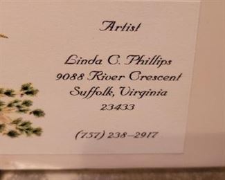 #53 Linda C. Phillips, Blue Birds on Branch matted