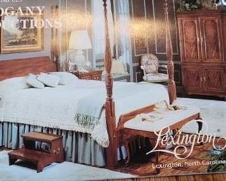 Lexington Furniture Industries, Lexington, NC, Mahogany Reproductions brochure for the mahogany table-nightstand