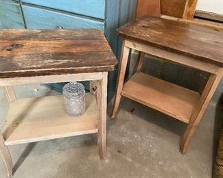 rustic wooden tables
