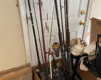 fishing rods and reels