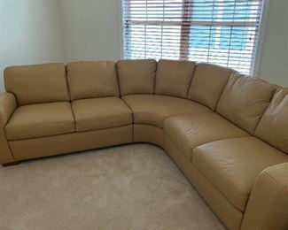Natuzzi leather sectional sofa 