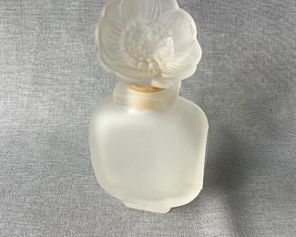 Vintage Perfume Bottle Satin Glass
