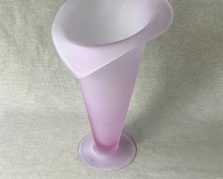 Art Glass Satin Purple Vase