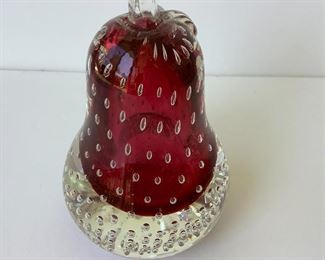 Art Glass Pear Paperweight