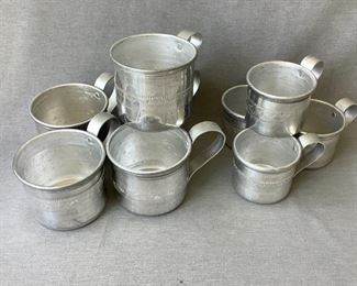 Etched Tin Middle Eastern Cups