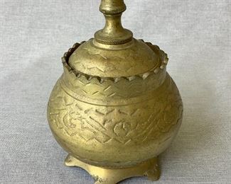 Brass Etched Jar