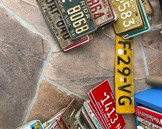 Vintage car tags