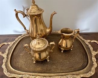 Gold Plated Tea set
