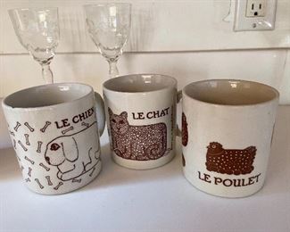Le Chien, le Chat, le Poulet mugs 