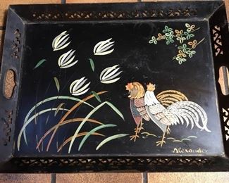 Alexander hand painted tray 