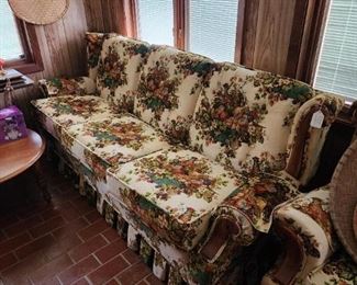Vintage couch and matching chair