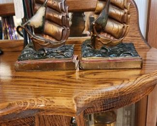Pair of bronze bookends by the Armor Bronze Co. in New Jersey