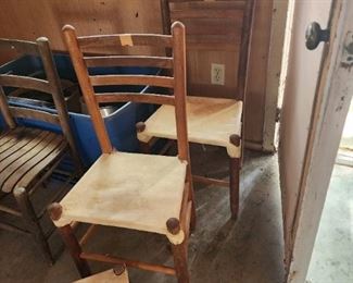 Cow hyde chairs and stool