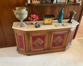 VERY UNIQUE MARBLE TOP CABINET