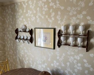 VINTAGE TEA CUPS AND MILK GLASS TUMBLERS