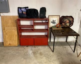 OLD RED PAINT BOOK CASE