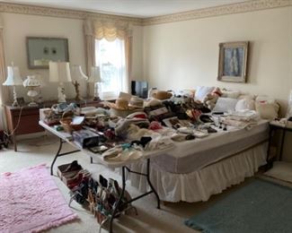 VIEW OF THE BEDROOM.  KING SIZE BED.  