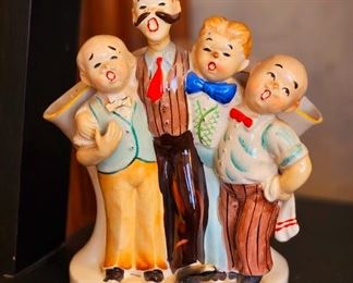 Vintage barber shop quartet group vase 