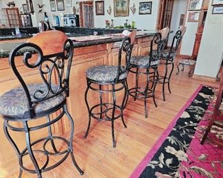 4 matching bar stools. Sold seperately 