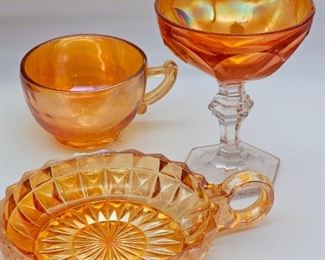 Carnival glass orange