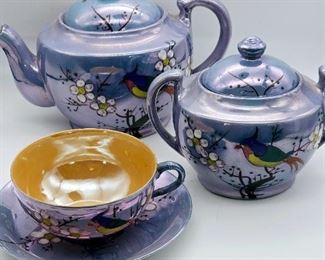 Japanese lusterware tea set 