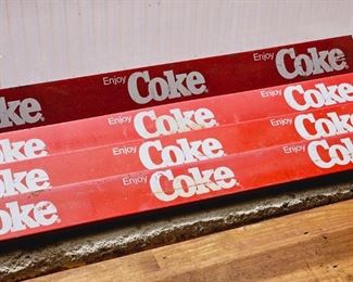 Coke metal shelf labels
