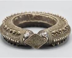 Antique 19thC Somali Hollow Silver Bangle Bracelet Yemen
