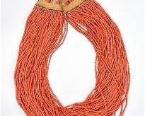 Fine Naga Coral and Glass Bead Necklace, India/Myanmar
