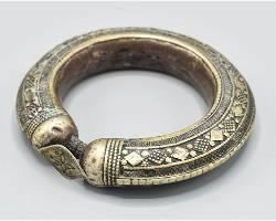 Big Rashaida Hollow Silver Bracelet Yemen, Ethiopia, Sudan
