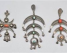Three Silver Filigree Kirdam Pendants Egypt
