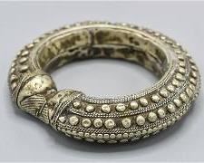 Big Rashaida Hollow Silver Bracelet Yemen, Ethiopia, Sudan
