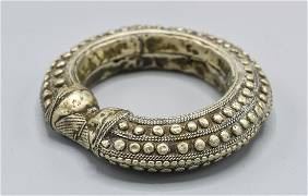 Big Rashaida Hollow Silver Bracelet Yemen, Ethiopia, Sudan
