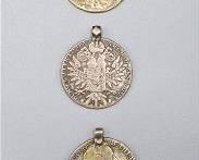 Three Antique Thaler Silver Coin Pendants
