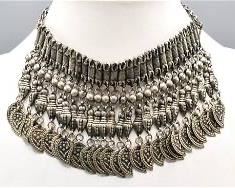 Tamil Nadu Silver Veil Head Ornament Necklace
