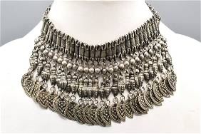 Tamil Nadu Silver Veil Head Ornament Necklace
