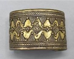 Antique Kazak Gilt Silver Cuff Bracelet
