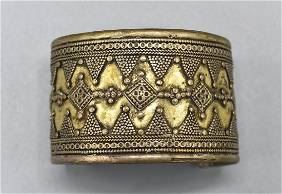 Antique Kazak Gilt Silver Cuff Bracelet
