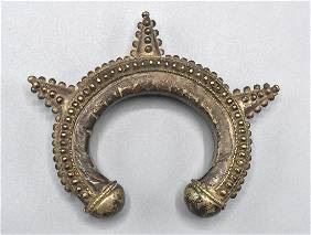 Old Yemenite Hollow Silver Cuff Tribal Bracelet
