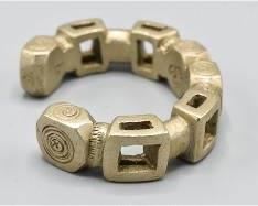 Old Nubian Solid Nickel Silver Alloy Cuff Bracelet
