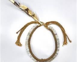 Old Irian Java Asmat Tribal MOP Collar Necklace w/Beads
