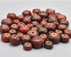 45 Old Amber Cherry Resin Bakelite Beads
