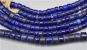 Blue Glass Trade Bead Necklace Lot
