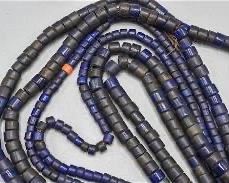 Blue Glass Trade Bead Necklace Lot
