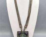 Tibet Silver Turquoise Gahu Gau Amulet Prayer Box Pendant Necklace
