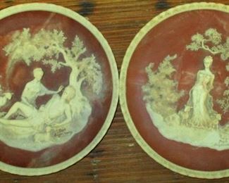 Large Plate Size Cameos--signed