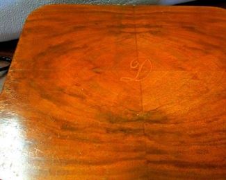 Walnut Box Full of Military Insignia