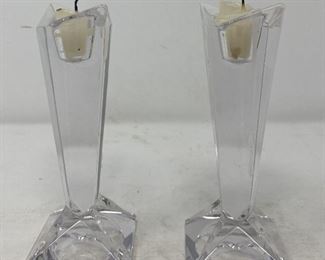 Glass candle holders 