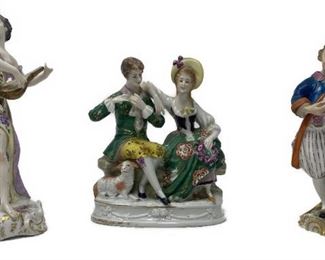 Porcelain figurines set of three
